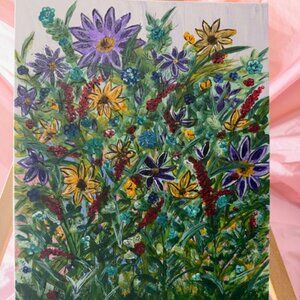 " Full of joy " Original floral painting by Sabine Cool